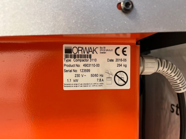 746930-7 Baler, Orwak Compactor 3110