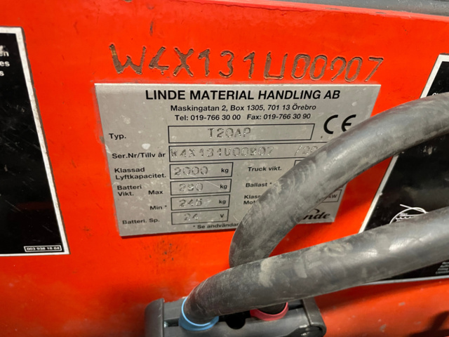 987353-6 Low lift Linde T20