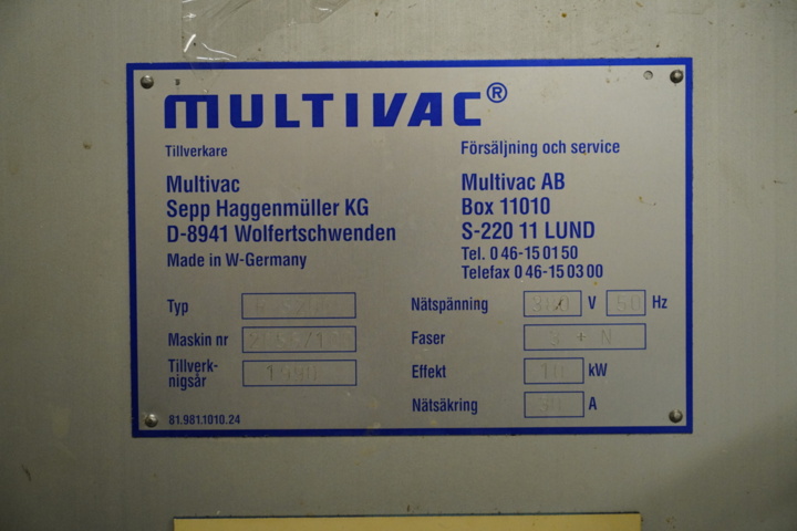 987575-8 Packaging machine Multivac R5200 - 1990