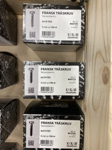 987646-4 Assortment with French wood screw