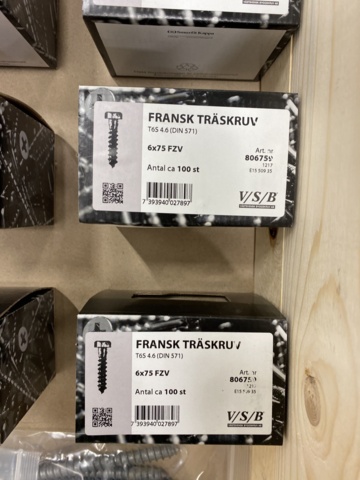 987646-5 Assortment with French wood screw