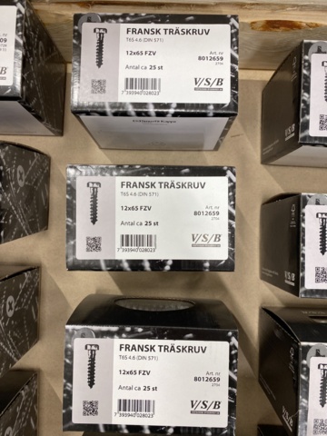 987646-6 Assortment with French wood screw