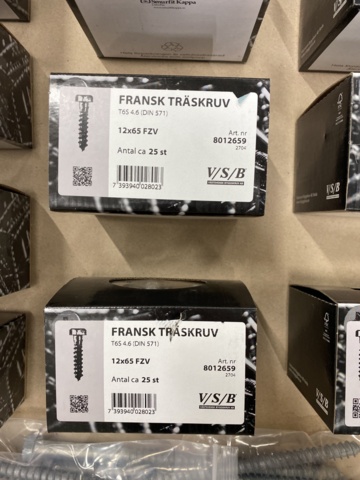 987646-7 Assortment with French wood screw