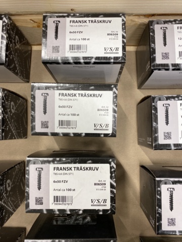 987646-8 Assortment with French wood screw