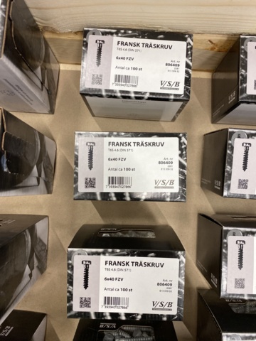 987646-10 Assortment with French wood screw