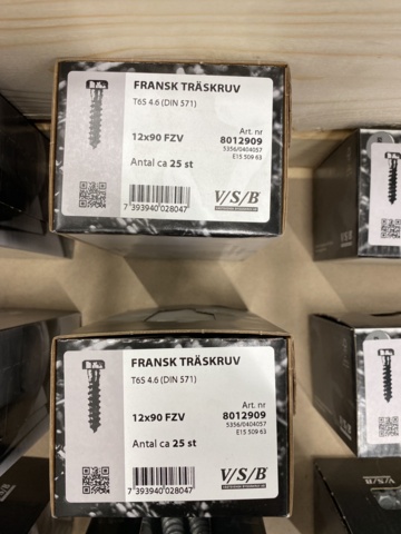 987646-12 Assortment with French wood screw