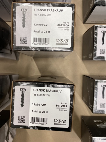 987646-13 Assortment with French wood screw