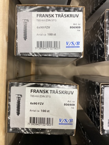 987646-24 Assortment with French wood screw