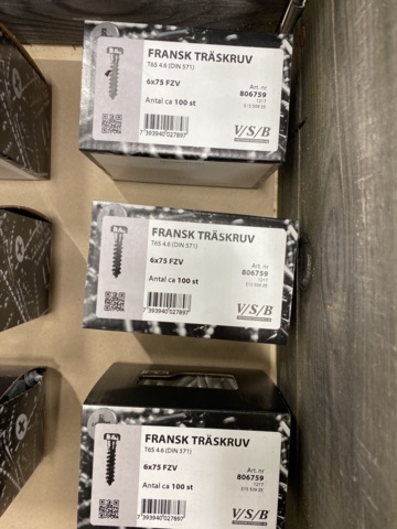 987647-3 Assortment with French wood screw