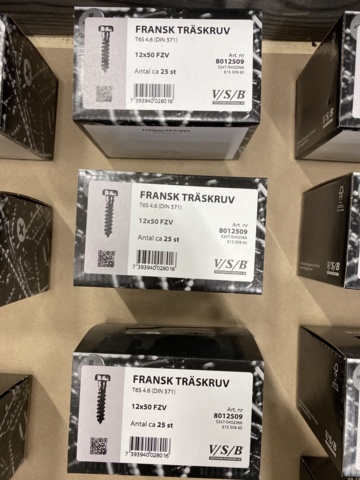 987647-6 Assortment with French wood screw