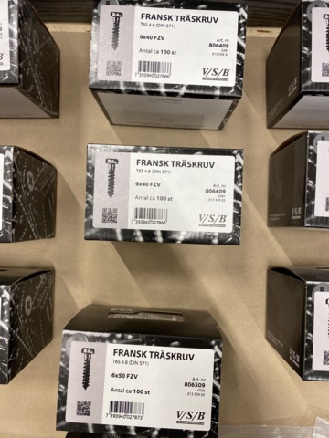 987647-7 Assortment with French wood screw