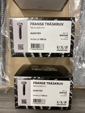 987647-9 Assortment with French wood screw