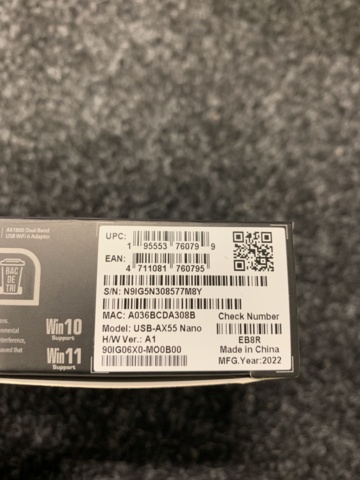 987947-3 Network card ASUS USB-AX55 Nano