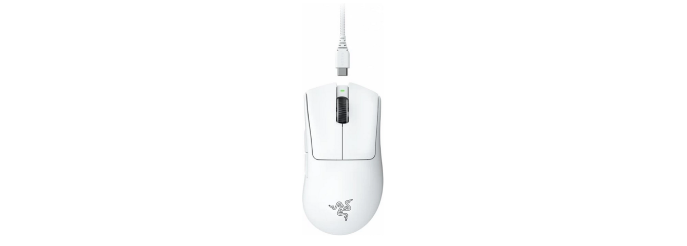 987728-2 Trådlös gamingmus Razer DEATHADDER V3 PRO LIGHTWEIGHT WIRELESS MOUSE - WHITE