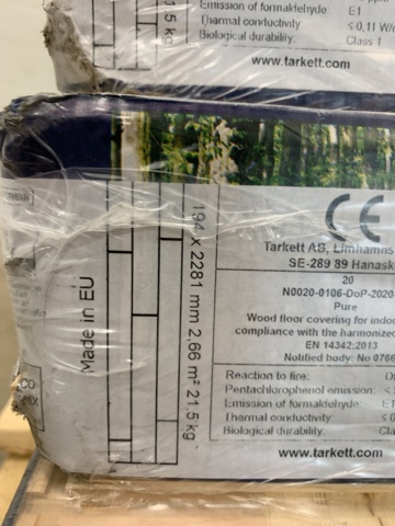 988929-6 7 packs Tarkett Pure Oak Nature 2281x194x14Mm