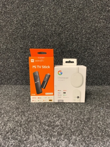 989535-3 1 pc Xiaomi Mi TV Stick & 1 pc Google Chromecast with Google TV (HD)