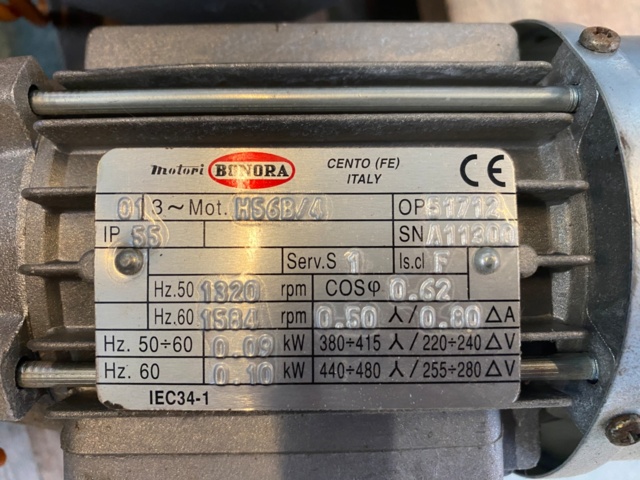 989831-3 Electric motors with gear Motori Bonora H56B/4 2 pcs