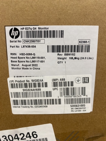 989881-3 27" QHD monitor HP E27qG4