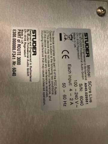 991136-19 Studer On Air 3000