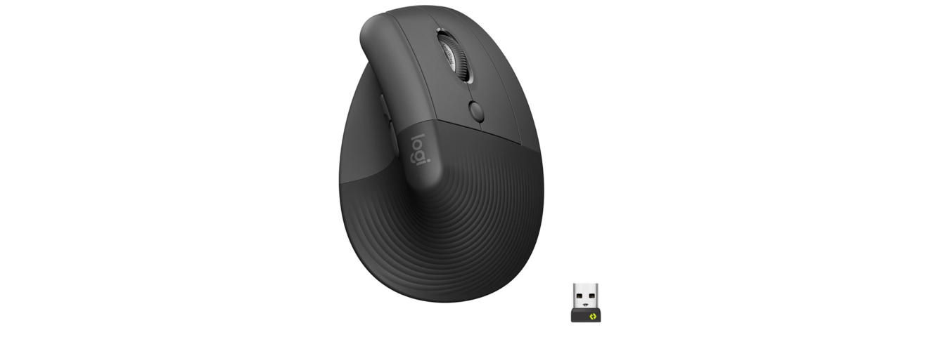 Datormus Logitech Lift Vertical Ergonomic Mouse - GRAPHITE / BLACK ...