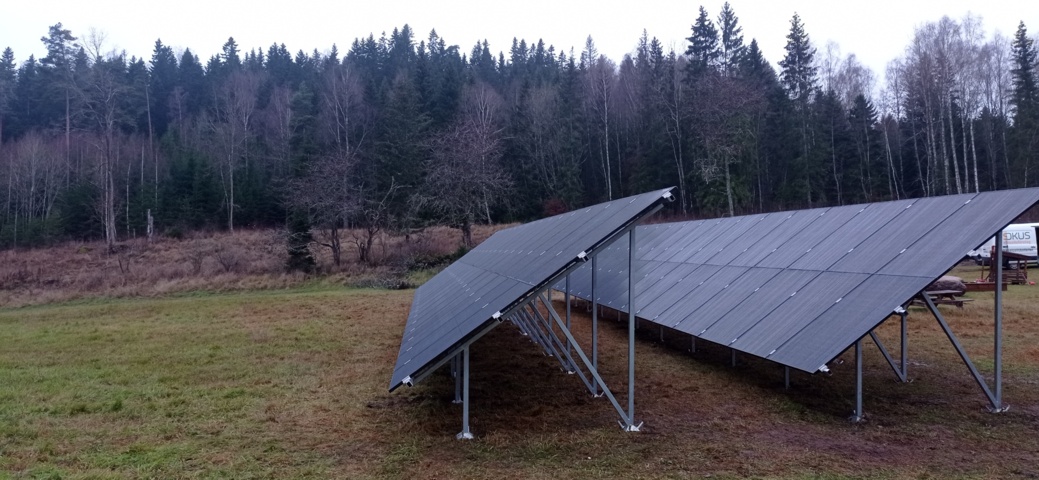 991248-7 Solar cell package ground 25kW - ground stand with 60 solar panels and inverter