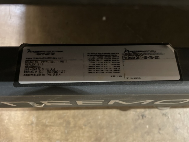 991208-13 Treadmill Freemotion Reflex