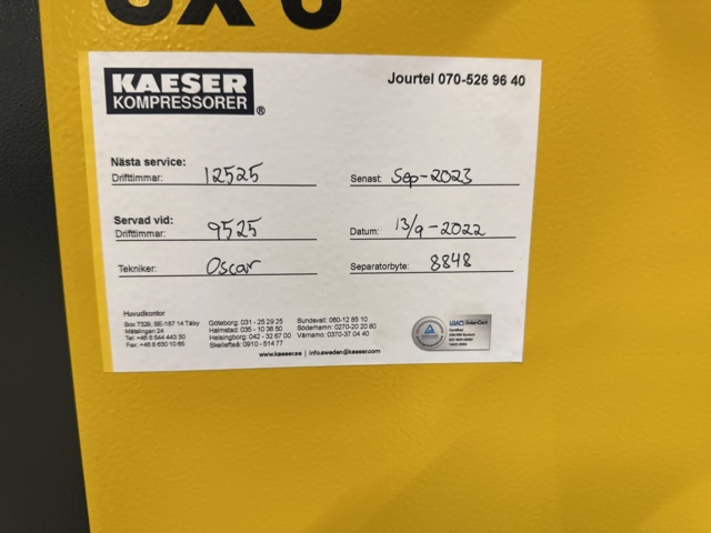 979594-4 Screw compressor Kaeser Aircenter SX6 -2016