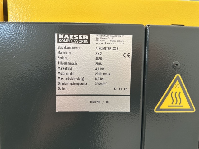 979594-7 Screw compressor Kaeser Aircenter SX6 -2016