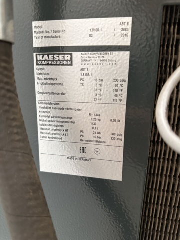979594-13 Screw compressor Kaeser Aircenter SX6 -2016