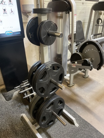 991210-11 Bench press with stand and weights