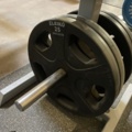 991210-16 Bench press with stand and weights