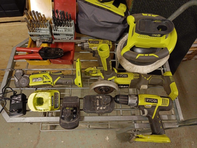 888055-4 Ryobi power tool kit and hand tools