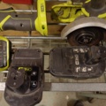 888055-6 Ryobi power tool kit and hand tools