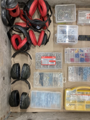 988849-2 Hearing protection, assortment boxes and measuring tools, etc