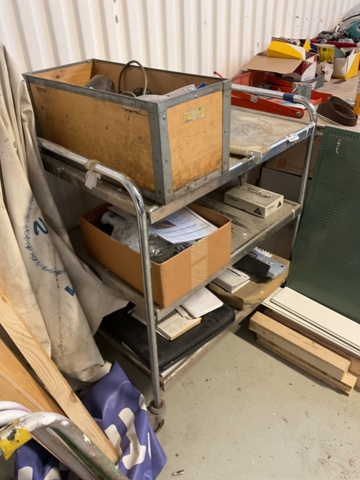 961848-3 Stainless steel trolley with sundries