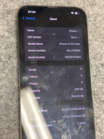 814953-8 iPhone 13 Pro Max 256GB