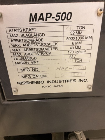 961852-13 CNC Press nibbler NISSHINBO