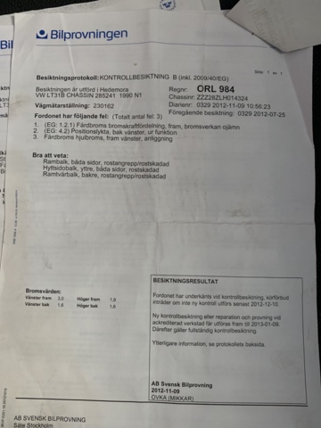 989144-51 Volkswagen LT Chassis Cab 31 2.4 - 1990