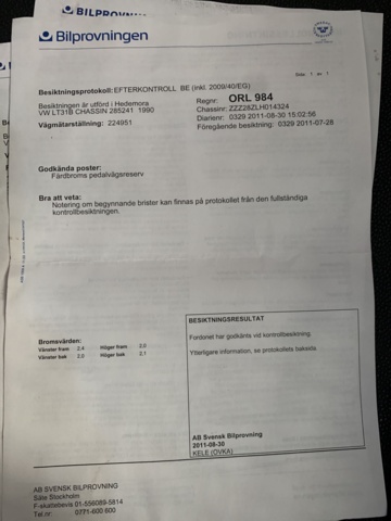 989144-53 Volkswagen LT Chassis Cab 31 2.4 - 1990