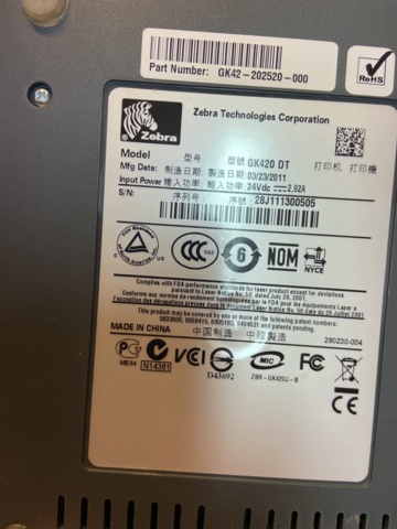 980339-5 Copier Brother MFC-9480CDN and printer Zebra