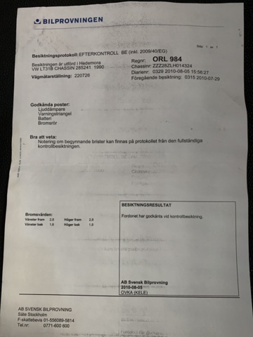 989144-55 Volkswagen LT Chassis Cab 31 2.4 - 1990