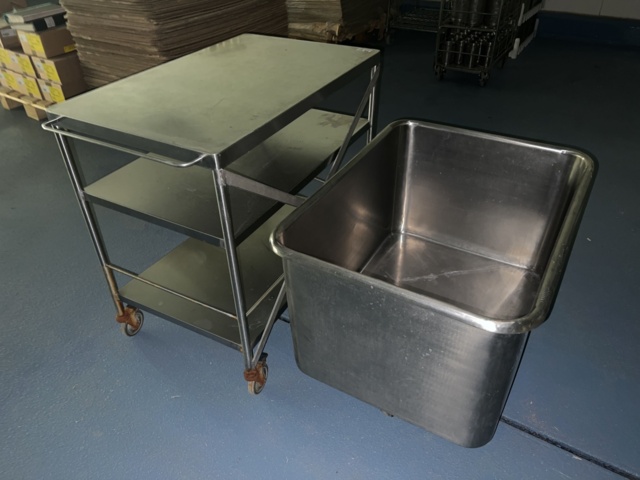 980899-1 Stainless steel trolley and tub