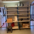 962722-4 Storage shelves, packing table & digital table scale
