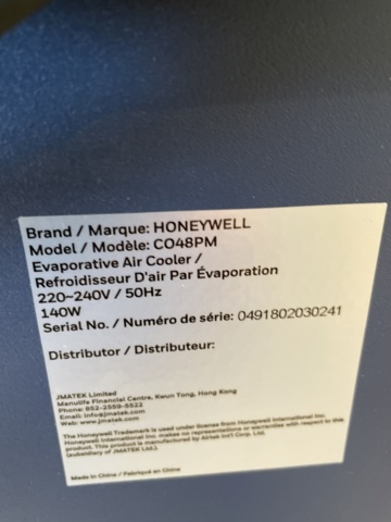 862356-9 Air cooler. Honeywell CO48PM