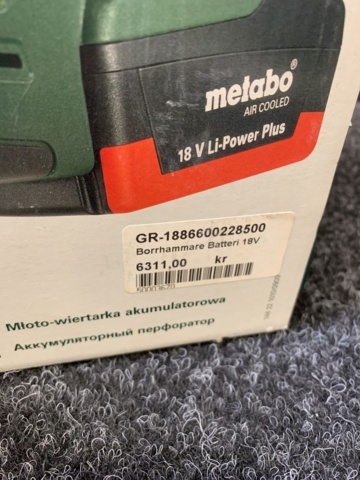 1000485-2 Battery powered hammer drill Metabo BHA 18 LT