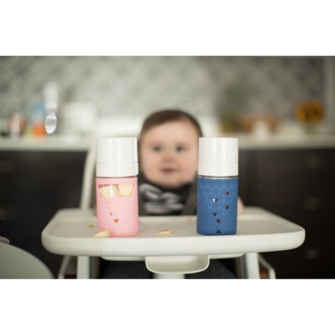 1002527-6 3 vacuum bottles for food, drink etc., 250 ml, pink - Shipping included