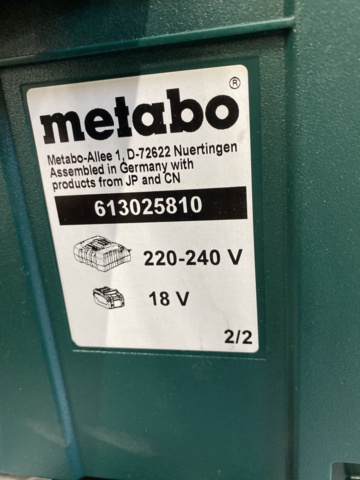 1002531-9 Table circular saw battery powered Metabo TS 36-18 LTX BL 254