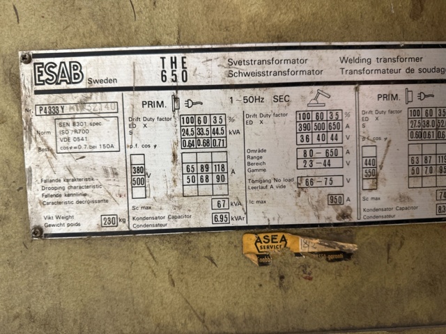 979611-6 Welding converter ESAB THE 650