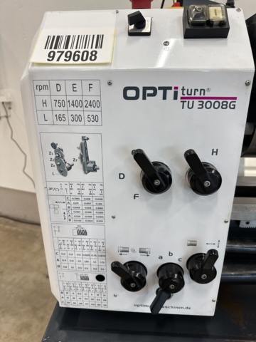 979608-4 Bench lathe Optimum TU 3008G