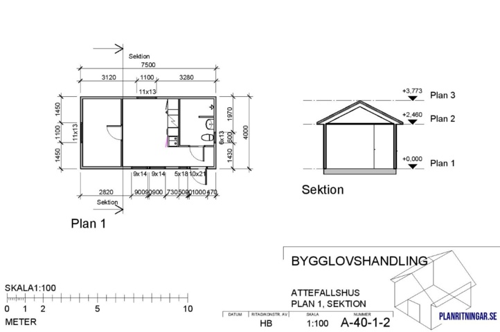 1002966-5 Attefallshus på ca 30 m²
